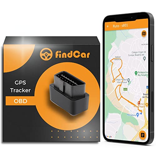 findCar OBD - Localizador GPS para Coche OBD [GPS OBD]. Sin Instalación. Localización en Tiempo Real. Alarmas: Exceso Velocidad, Antirobo y Geovalla (findCar OBD)