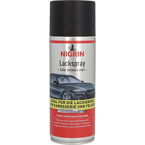 Nigrin 74112 Pintura Spray Negro Mate 400 ml