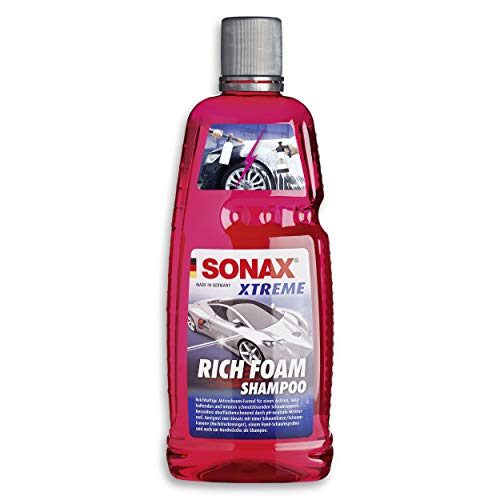 SONAX Champú XTREME RichFoam (1 Litro) crea espuma densa, duradera e intensa que disuelve la suciedad del automóvil | N.° 02483000-544