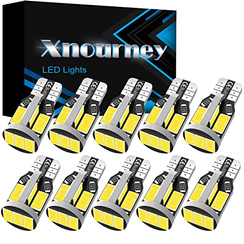 Xnourney W5W 194 bombillas LED para automóviles T10 168 2825 bombillas LED,brillante bombillas LED para automóviles y camiones mapa de cúpula interior puerta de control de puerta lámpara(10 pcs)