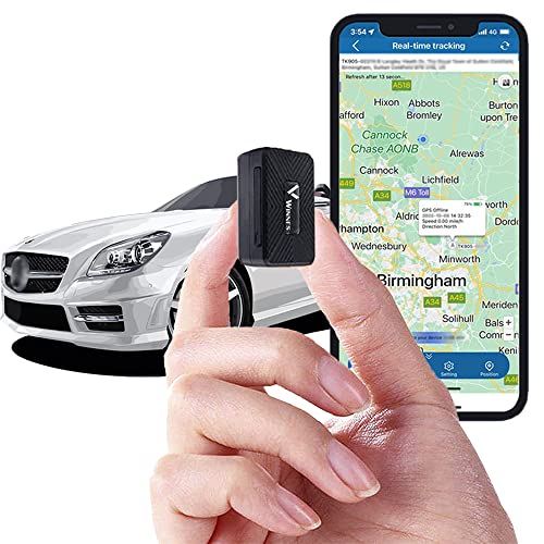 Winnes Localizador GPS para Coche Mini GPS Tracker rastreador gps Seguimiento en tiempo real magnética IP65 Impermeable Cartera Niños Mayores para Android iOS Gratis de por vidaTK913